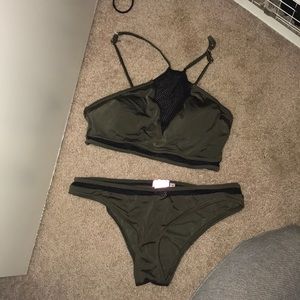 River Island olive bikini size S